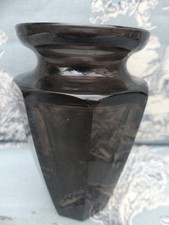 SUPERBE VASE CRISTAL MOSER ART DECO MODELE ETERNITY BUD VASE 12CM COULEUR FUME