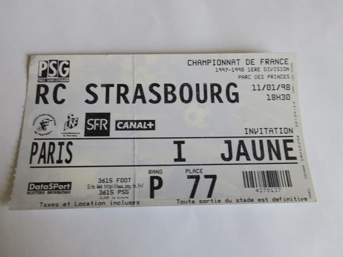 Ticket billet psg - ticket, billet 