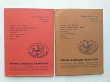 LOT DE 2 CATALOGUES LIVRES ANTIQUARIA CAPPELLINI 1981