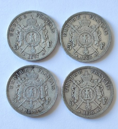 Lot monnaies francs - monnaies,