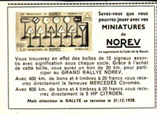 PUB VEHICULE MINIATURE  "