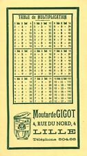 Buvard vintage moutarde Gigot table de multiplication