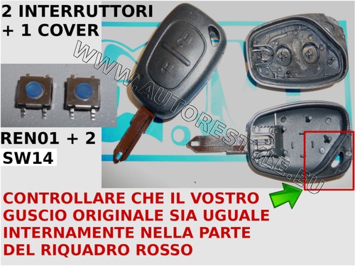 Coque touche clé renault - clé,