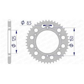 Couronne alu dents ktm - couronne,