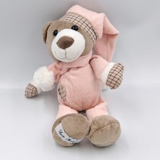 Doudou ours marron rose LOUISE