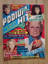 PODIUM 121 - CLAUDE FRANCOIS, J. HALLYDAY, ALAIN DELON + POSTER COMPLET - 1982