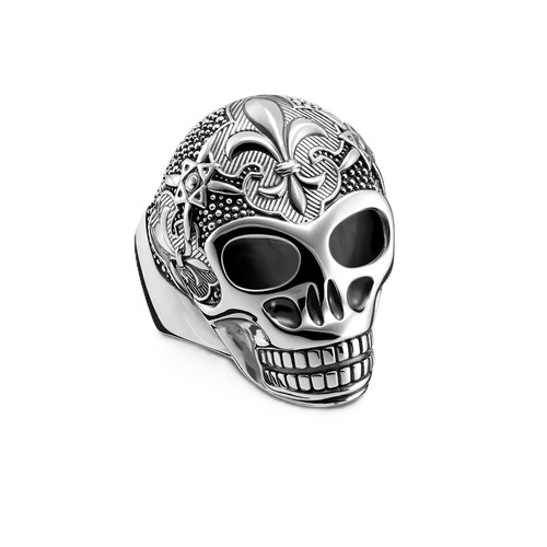 Bague tete mort - tete,