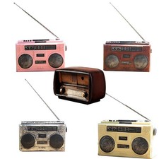 Artisanat de Radio en Résine de Style Vintage pour Galerie de Bureau