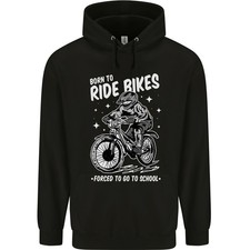 Né To Ride Motocross Motox Dirt Bike Hommes 80% Coton Capuche