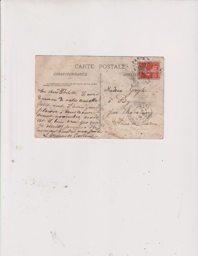 1909 lettre autographe - lettre,