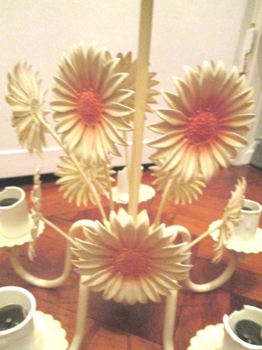 Pendentif lampe vintage fleur - vintage,