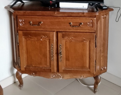Meuble angle en - tv, bois