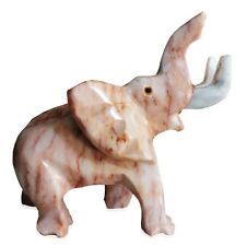 Petite Statue Éléphant en Marbre Rose Idée Cadeau Marble Elephant Table