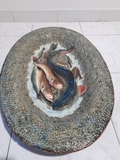 plat suiveur de palissy, avec des poissons, debut XXs , 61 x 42 x 8 cm