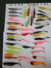 Lot de 120 Leurres Souples Shad Delalande, Berkley, Gunki