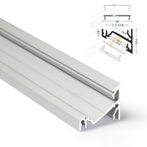 Aluminium profil eck - aluminium, eck-leiste