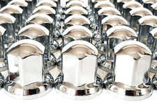 Set 20 pièces x 33mm Cache Écrou de Roue Long Chromé pour Camion Remorque Bus