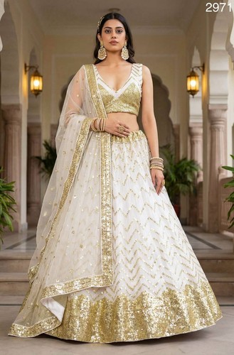 Blanc Lehenga choli party wear