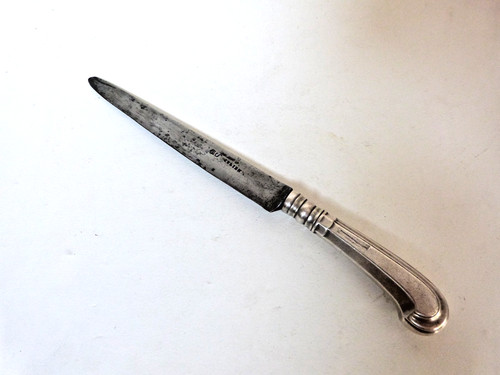 Couteau argent massif xviiieme - argent,
