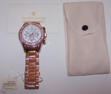 MONTRE TIMOTHY STONE SWAROWSKI ROSE DORE NEUVE