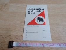 Autocollant de vidange vintage Huile moteur multigrade supermarché MAMMOUTH