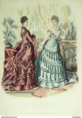 Gravure mode illustree 1874 - illustree,