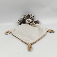 Doudou plat ours marron beige