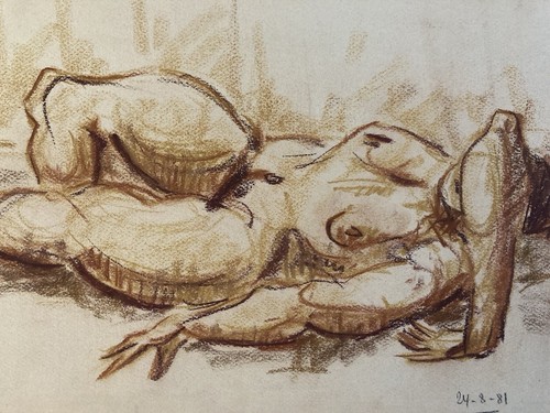 Beau dessin contemporain - nu,