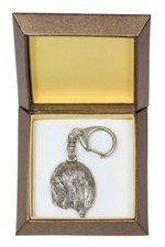Lhassa Apso - Porte-Clés En Argent Avec Un Chien, Box Art Dog DE