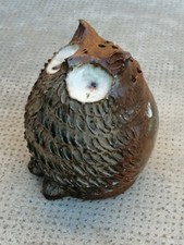 Sculpture chouette hibou grès