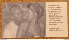 Nozay (Aube) - Faire Part de Mariage de Ludivine et Florent - 8.2 cm x 15.2 cm