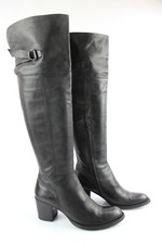 MINELLI Bottes Cuissardes Talon 7 cm Cuir Noir T 39 Très bon état