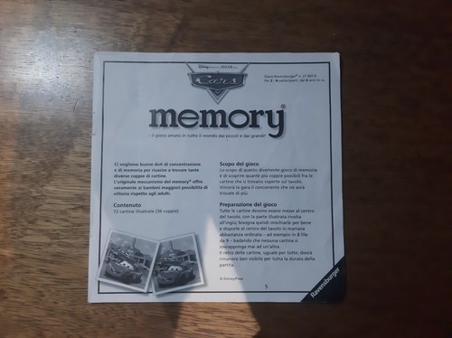 Jeux cars memory - cars, ravensburger