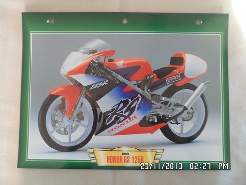 Carte fiche moto honda 125 - carte,