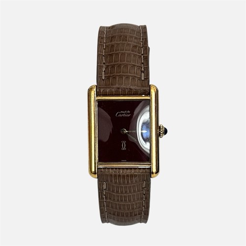 Cartier tank must burgundy - tank,