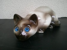 CHAT SIAMOIS EN CERAMIQUE YEUX