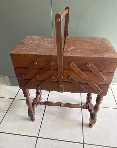 Travailleuse vintage bois - vintage, en