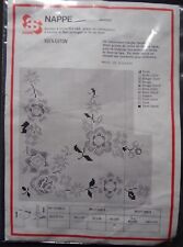 § ancien kit 3 SUISSES nappe à broder 40 x 80 cm