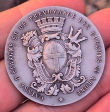 Rare Médaille en Argent Caisse d'Epargne et de Prévoyance des Bouches-du-Rhone