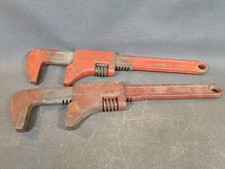 Lot de 2 anciennes clé à molette Minerve N°201 made in France déco garage auto