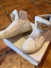 chaussures montante Versace homme 42 , cuir blanc