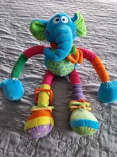 Peluche doudou d'activités éveil Bébé Confort éléphant bleu 50 cm TBE
