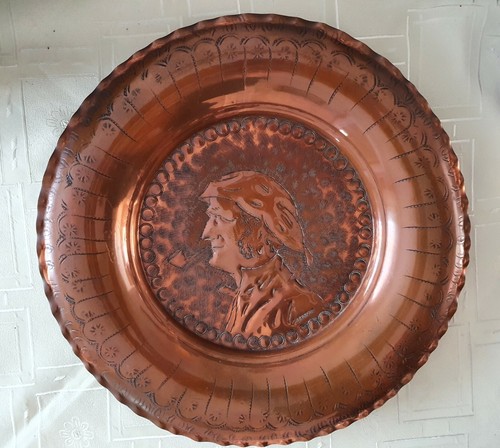 Assiette cuivre signee - en,