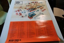 AFFICHE  PIECES DU MOTEUR PERKINS diesel V8.510 ( 98 x 72 cm ) 21