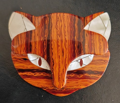 Bijou vintage broche chat - , lea