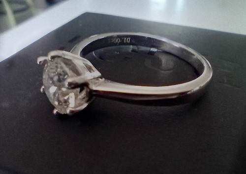 Bague solitaire 18k et - en, or