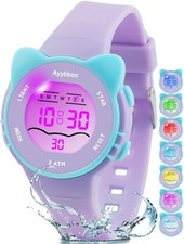 Montre Enfant7 Lumières de Couleur Montres pour Fille GarçonMontre Digitale E...