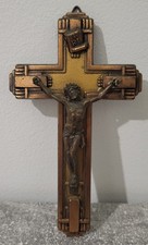Crucifix Mural en Cuivre Ou