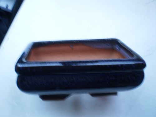 Pot bonzai bleu en - , terre