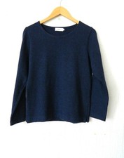 'RINEN' marque japonaise très beau fin pull bleu foncé chiné